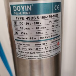 DC Submersible Pump 4SDS5-600W (0.75HP)